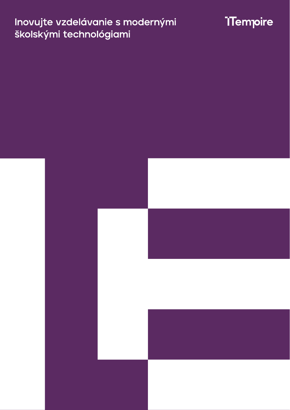 Cover of the ITempire catalog: Innovating education with modern school technology